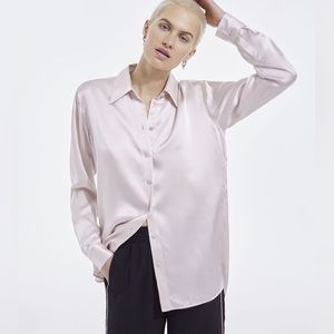 Size medium 100% silk the kooples shirt